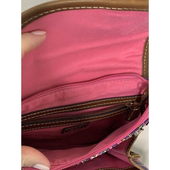 Chaps Paisley Small Cross Body Shoulder Strap Purse Multi-pockets - Picture 5 of 6